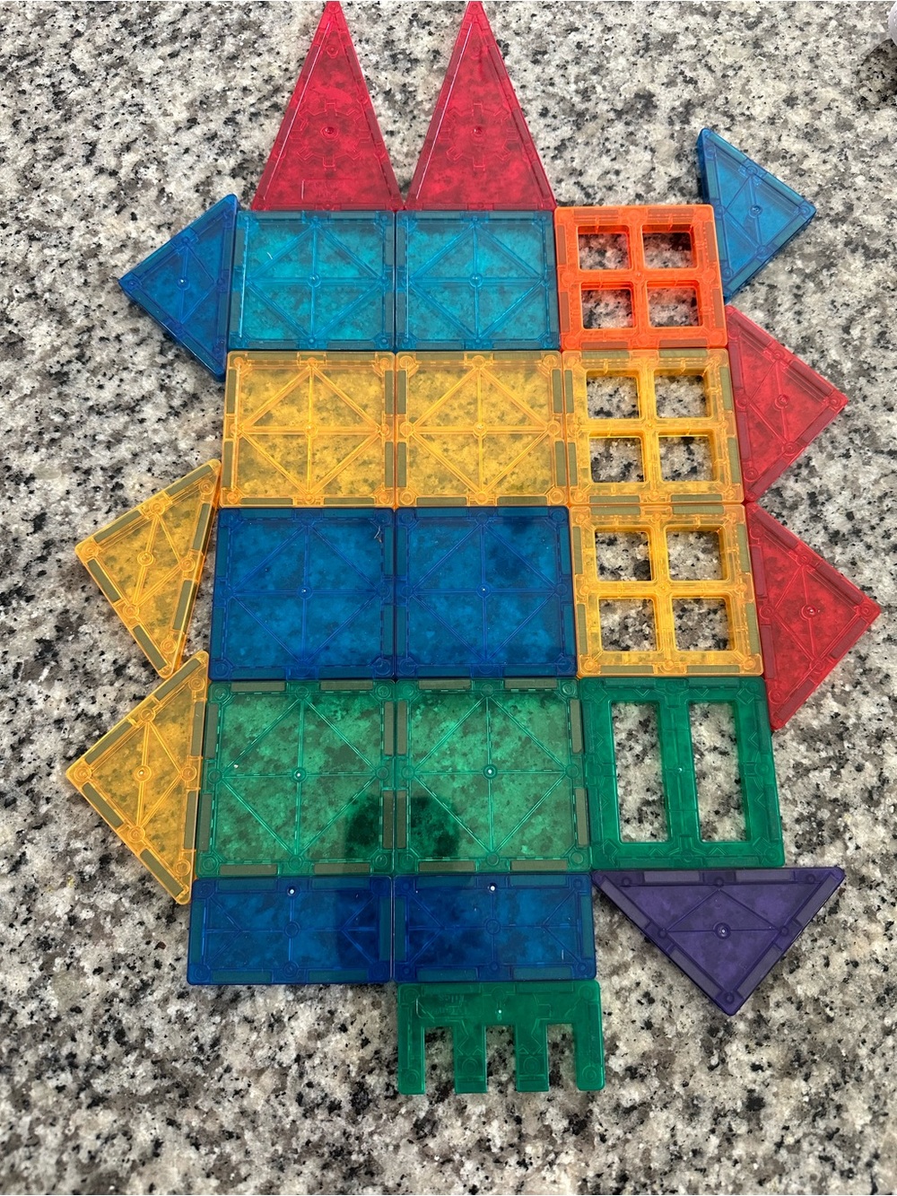 Unbranded Multicolor Magnetic Building Tiles - Party Activity Set